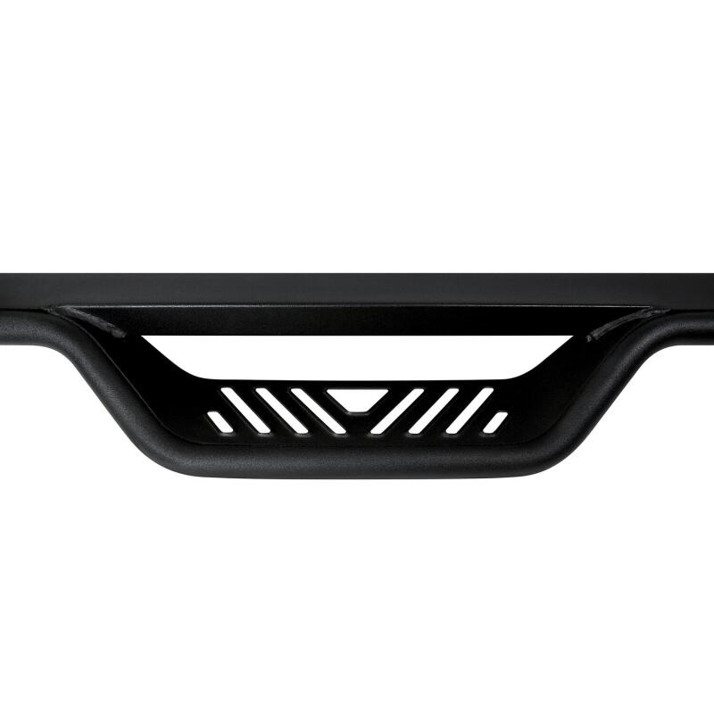 Westin Outlaw Drop Nerf Bars in Tex Black for Chevy Silverado and GMC Sierra double cab trucks, durable steel construction.