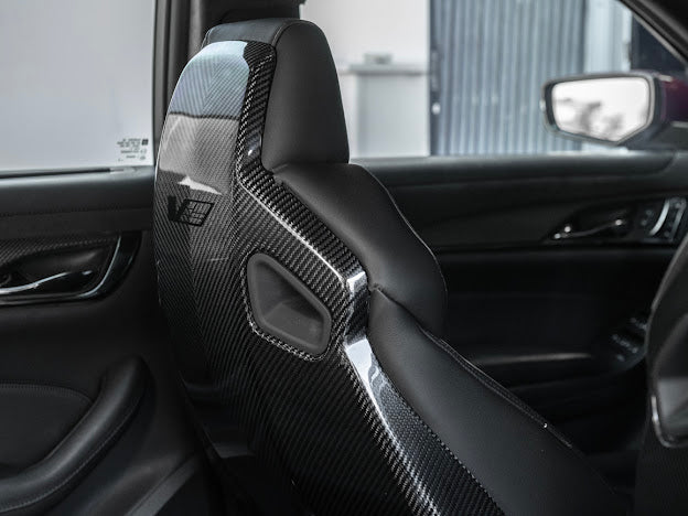 2016+ CADILLAC CTS-V3  | RECARO CARBON FIBER SEAT REAR PANEL COVER REPLACEMENT (DRIVER AND PASSENGER)