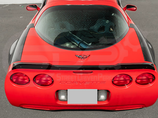 1997-2004 Chevrolet Corvette C5 | ZR1 Extended Style GLOSSY BLACK Rear Trunk Lid Wickerbill Spoiler Wing