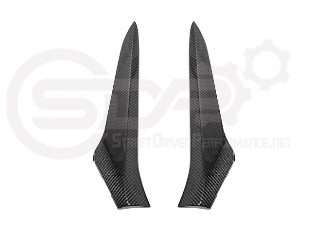 Carbon fiber side fender vents for 2023 Corvette C8 E-Ray and Z06, replacement air scoop trim by Street Driven Performance.