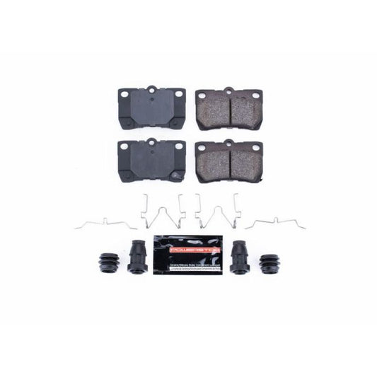 PowerStop Z23 Evolution Sport rear brake pads for 2006 Lexus GS300 with hardware, high-performance brake components