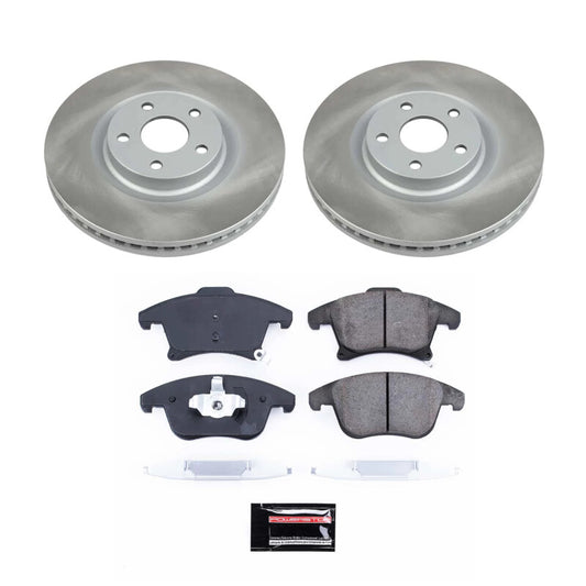PowerStop front semi-coated rotor kit for 2019-2020 Ford SSV plug-in hybrid, performance brake kit with brake rotors.