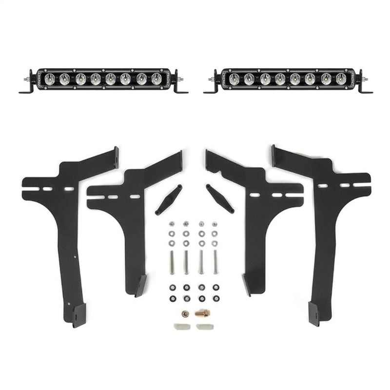 Rigid Industries 24+ Toyota Tacoma SR Radiance grill kit featuring a sleek, durable grille with integrated LED lighting for enhanced style.