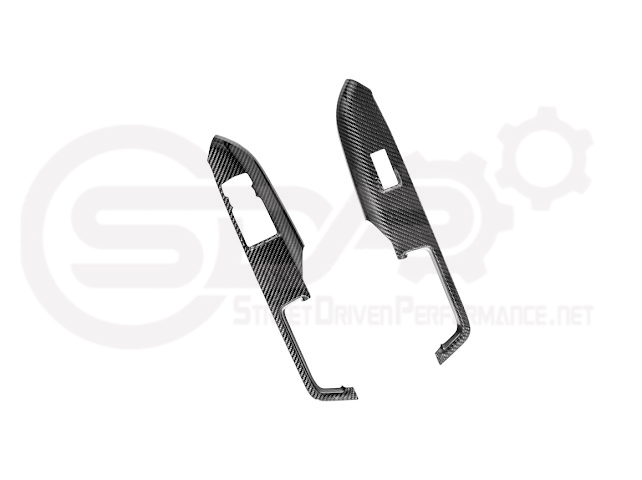 2015-2023 FORD MUSTANG S550 | CARBON FIBER SIDE DOOR GLASS LIFTING PANEL COVER TRIM