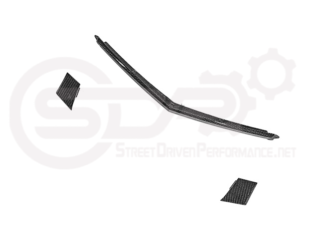2023-Up Corvette C8 Z06 | Factory Style CARBON FIBER Front Grille License Holder Tow Trim