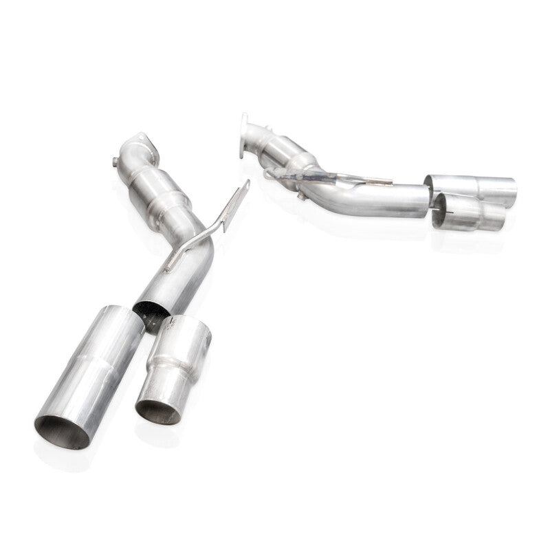 Stainless Works Ford Explorer G-Sport Cat Downpipe 20-24 model, showcasing the stainless steel construction and exhaust pipe design.