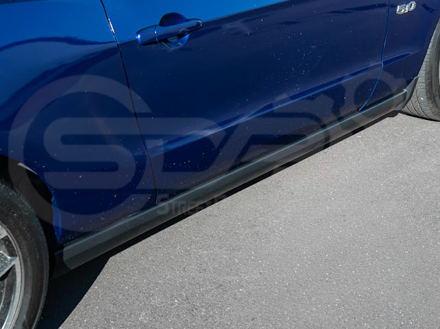 2010-2014 FORD S197 MUSTANG | GT500 STYLE SIDE SKIRTS EXTENSION PAIR ROCKER PANELS GROUND EFFECTS