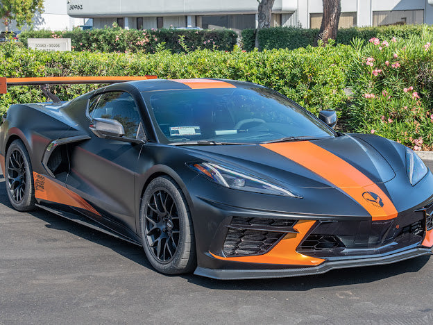 2020+ CORVETTE C8 STINGRAY & Z51 | Z06 Z07 PERFORMANCE FRONT LIP SPLITTER & CANARDS GROUND EFFECTS