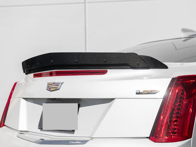2016-2019 Cadillac ATS-V COUPE  | Wickerbill Trunk Spoiler Wing Carbon Fiber