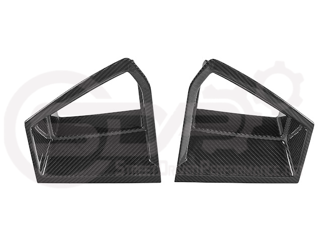 2024-Up Ford Mustang GT | DarkHorse Style CARBON FIBER Side Grille Air Intake Bezel Pair