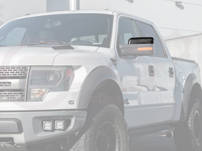 2009-2014 Ford F-150 Raptor SVT | Factory Style Carbon Fiber Mirror Covers Replacement