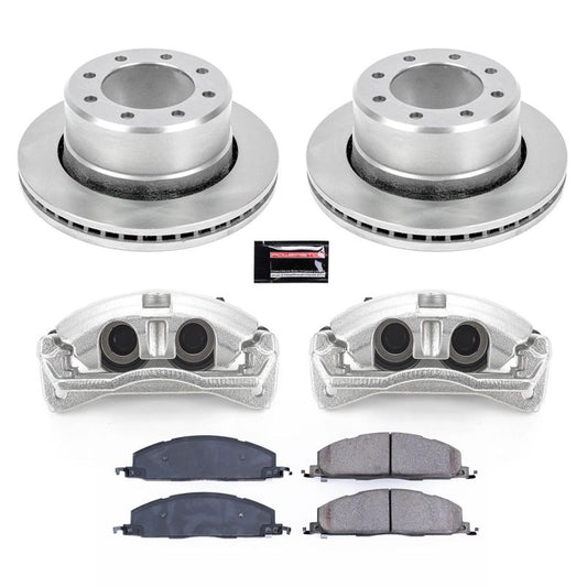 PowerStop rear OE brake rotors and caliper kit for Ram 3500 2011-2012 trucks, automotive brake replacement parts