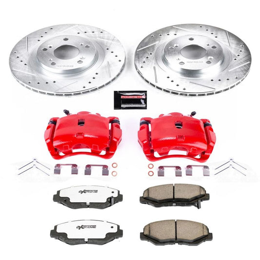PowerStop Z26 Street Warrior brake kit for 2012-2015 Honda Civic, includes front performance brake calipers and rotors.