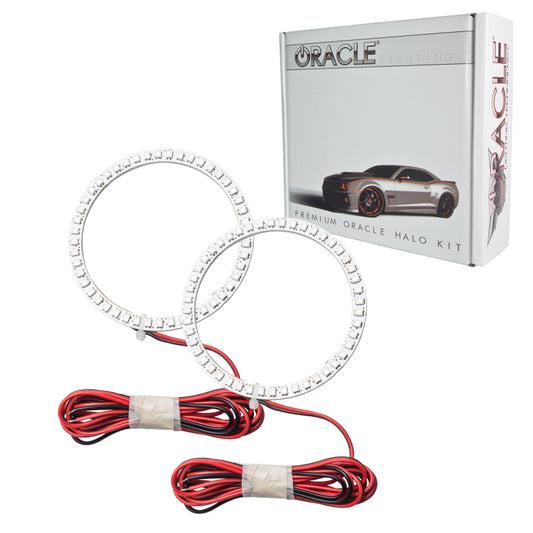 Oracle Nissan Armada 2004-2007 LED fog halo kit with white light, showing the halo rings installed around fog lights.