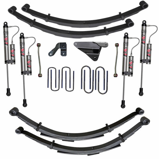 Skyjacker 6-inch lift kit for 2000-2004 Ford F-250 F-350 V8 4WD trucks, showing the lifted suspension components.