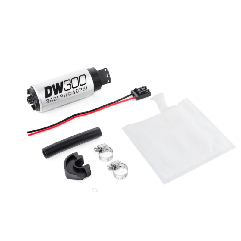 DeatschWerks 340 LPH in-tank fuel pump for 02-07 WRX/STi, 93-07 Impreza, and 90-07 Legacy with setup kit.