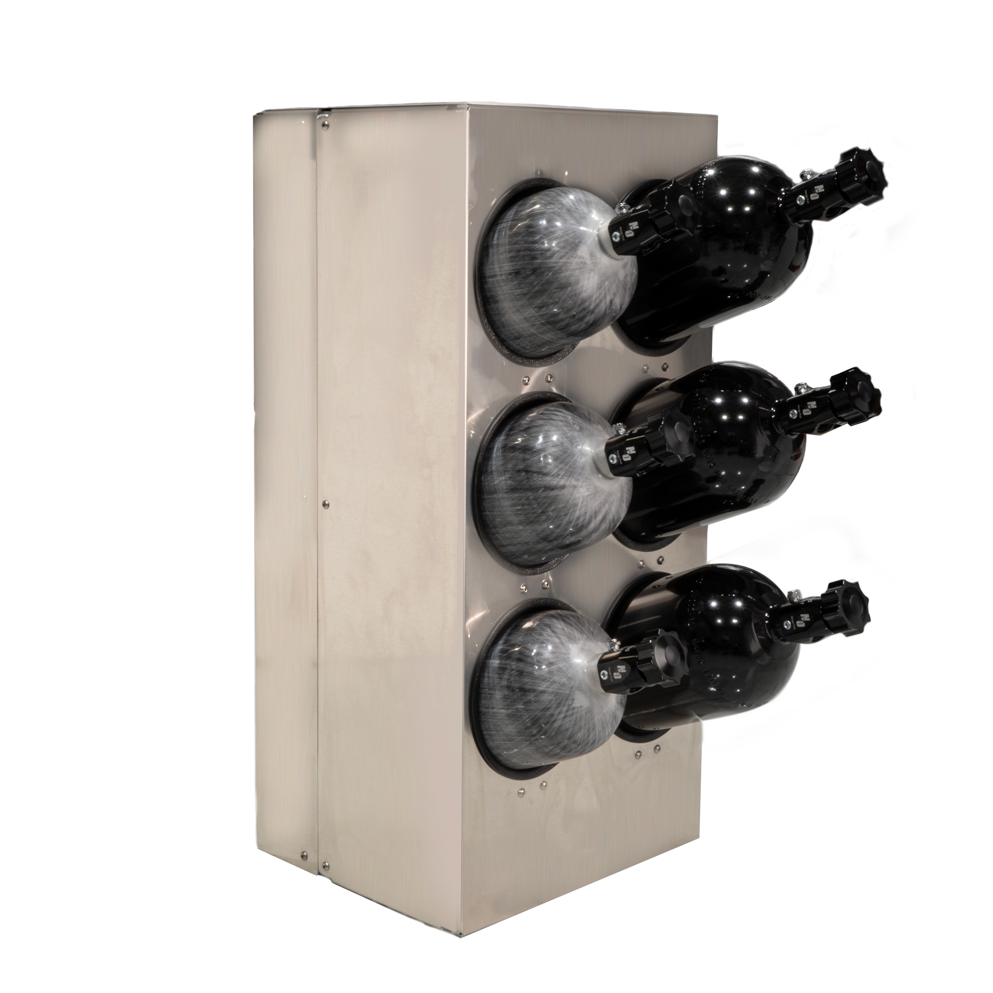 860 Performance Trailer Mount Nitrous Bottle Holder - 6x 12lb or 15lb Bottles / Raw Finish