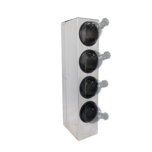 860 Performance Raw Finish Trailer Mount Bottle Holder - Stacked - 4x 10lb Bottles