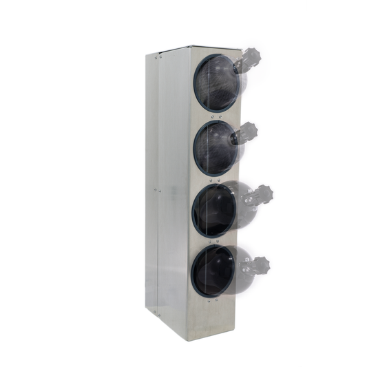 860 Performance Raw Finish Trailer Mount Bottle Holder - Stacked - 4x 12lb or 15lb Bottles