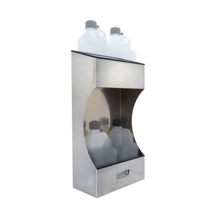 Raw Finish Fuel Jug Holder - Stacked 4 Jug