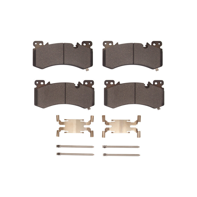 R1 Concepts Cadillac Escalade front ceramic brake pads and hardware kit, OE quality for reliable stopping power.