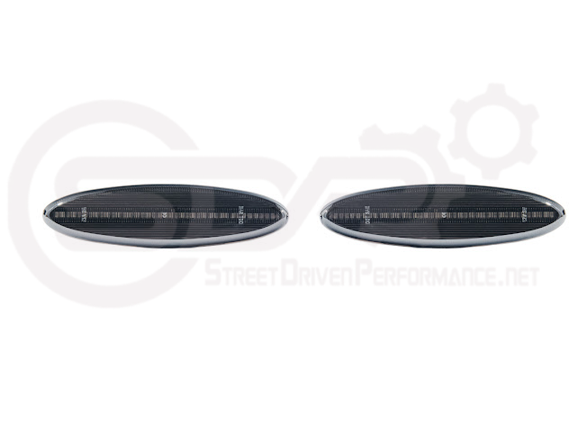 1997-2004 Chevrolet Corvette C5 | Rear Bumper Clear / Red / Black Lens Red LED Side Marker Lights Pair