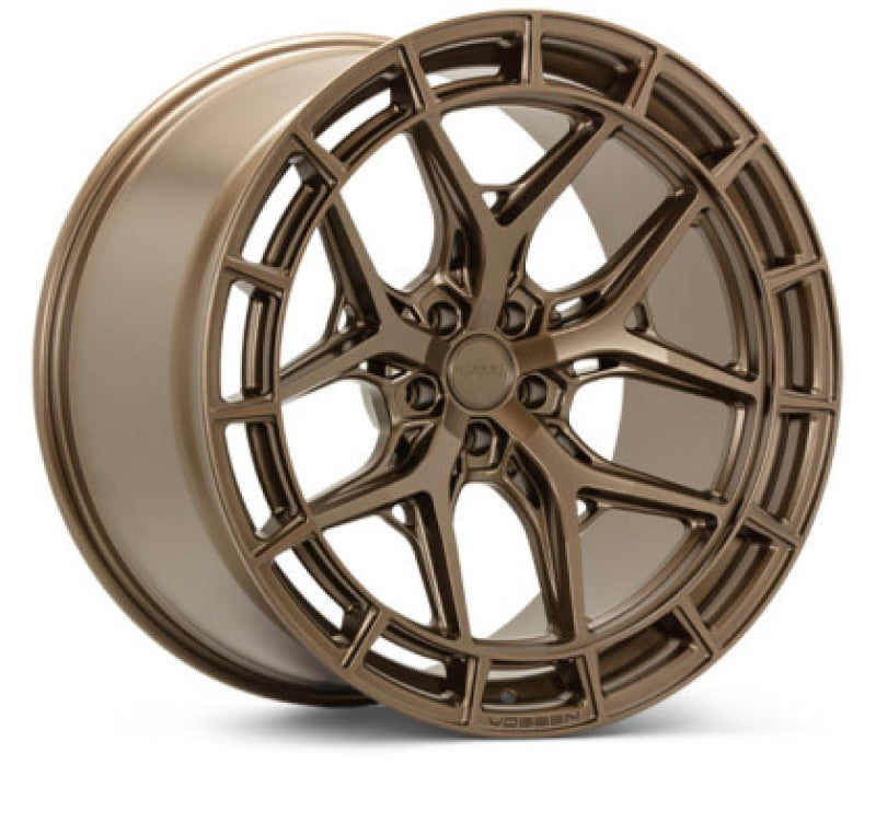 Vossen HFX-1 forged 22-inch satin bronze wheels with 11-inch width, 5-lug pattern, deep concave design, and ET18 offset.