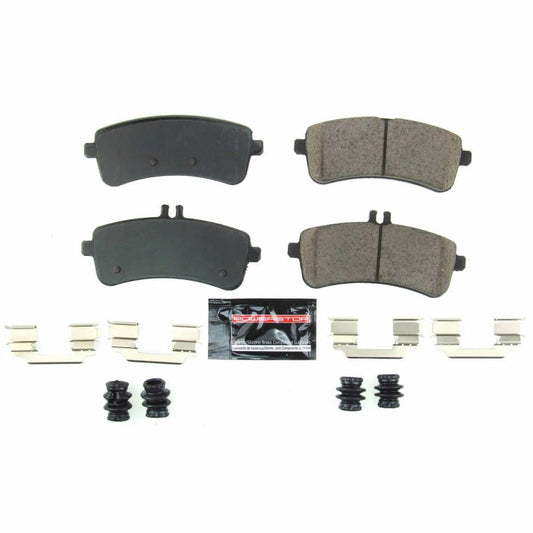 PowerStop Z23 Evolution rear brake pads for Mercedes-Benz AMG GT 2017-2018, performance sport brake pads with hardware included.