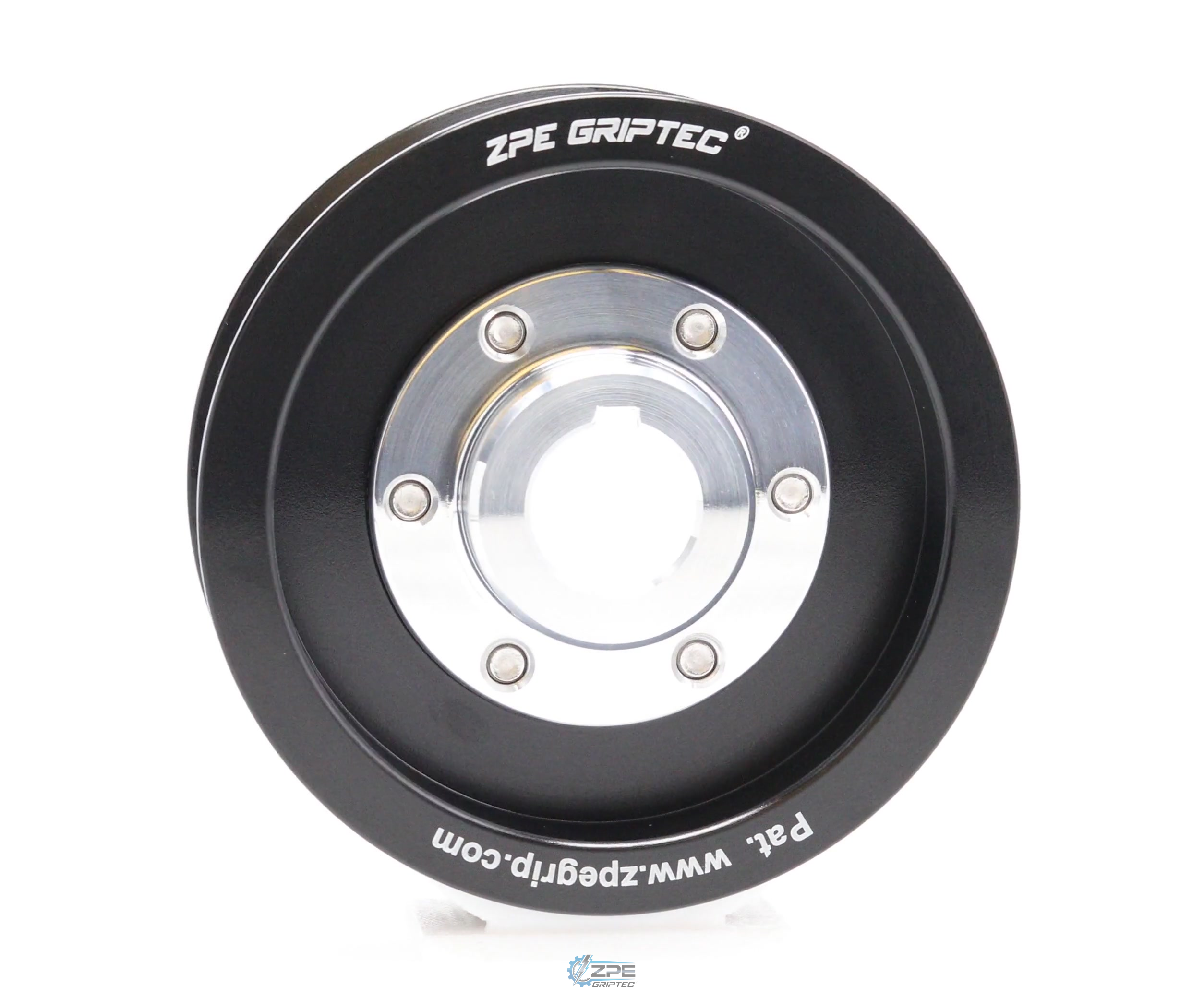 3.60" 6 Rib ZPE GripTec® 2pc Vortech YSi/JT/V3 L3 Black Pulley & Hub Kit