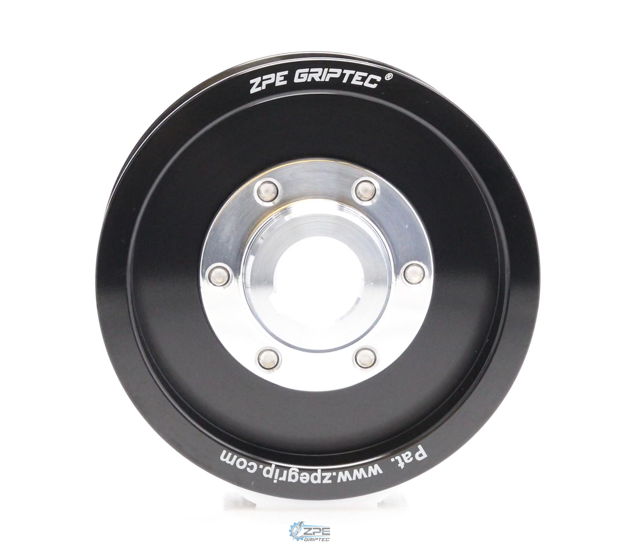 3.85" 6 Rib ZPE GripTec® 2pc Vortech YSi/JT/V3 L3 Black Pulley & Hub Kit