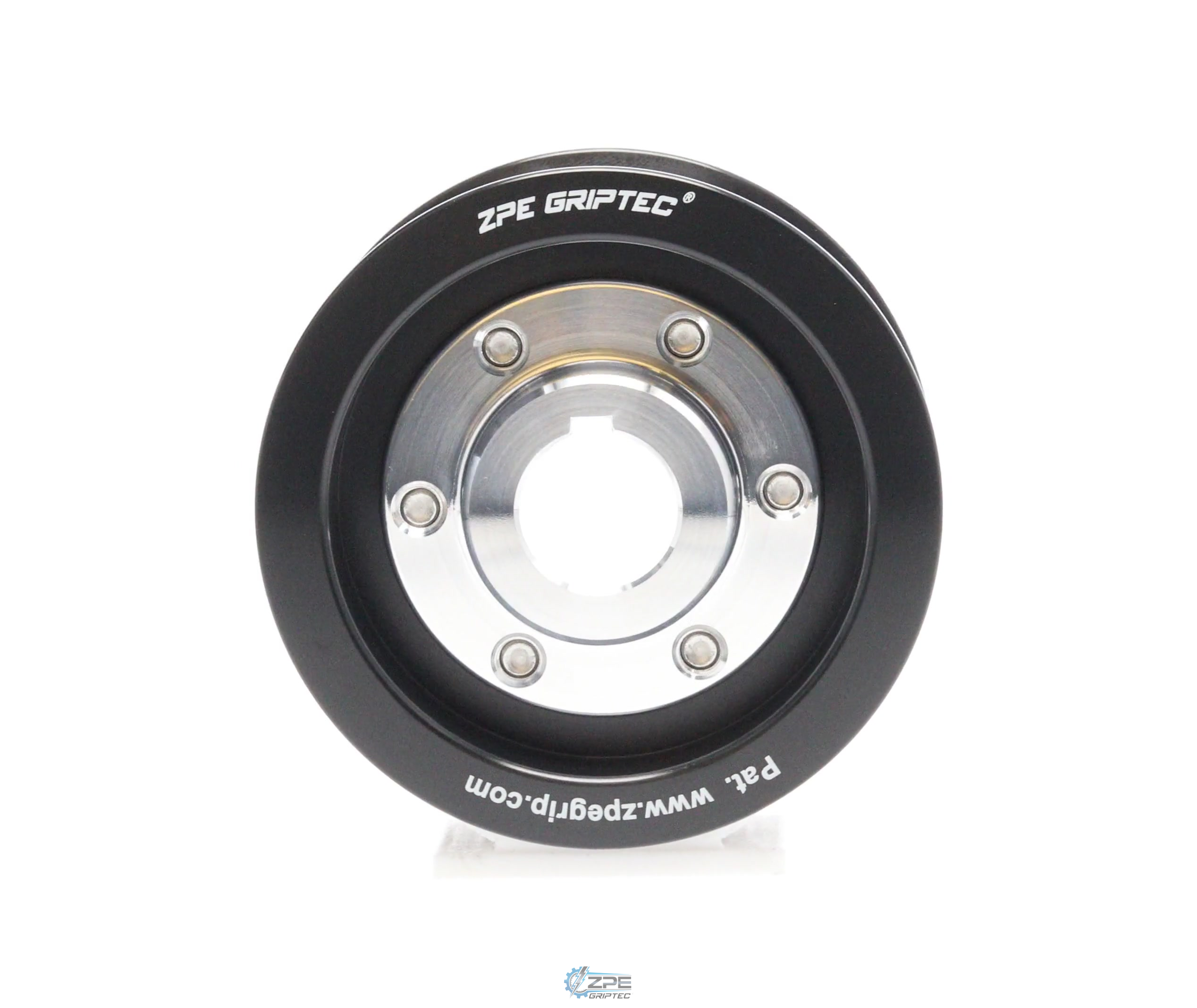 3.125" 8 Rib ZPE GripTec® 2pc Vortech YSi/JT/V3 L3 Black Pulley & Hub Kit