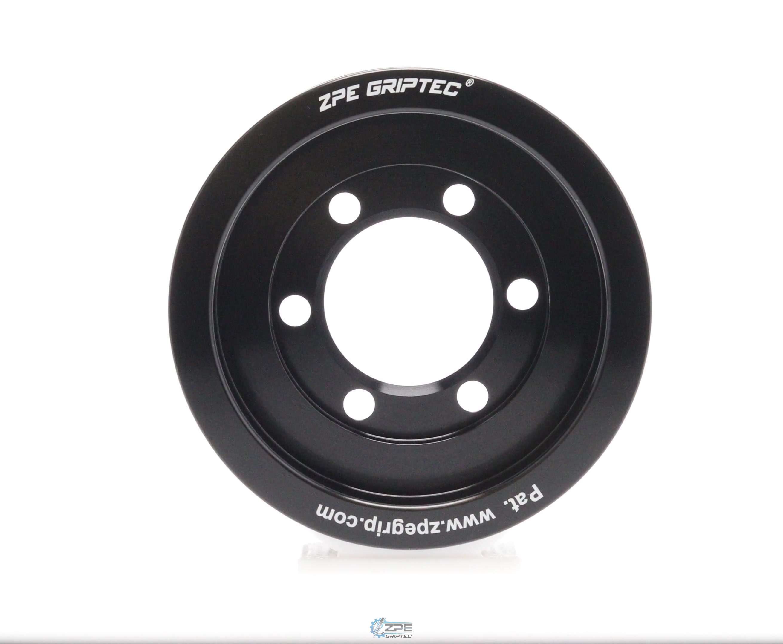 3.50" 8 Rib ZPE GripTec® 2pc Vortech YSi/JT/V3 L3 Black Pulley Only