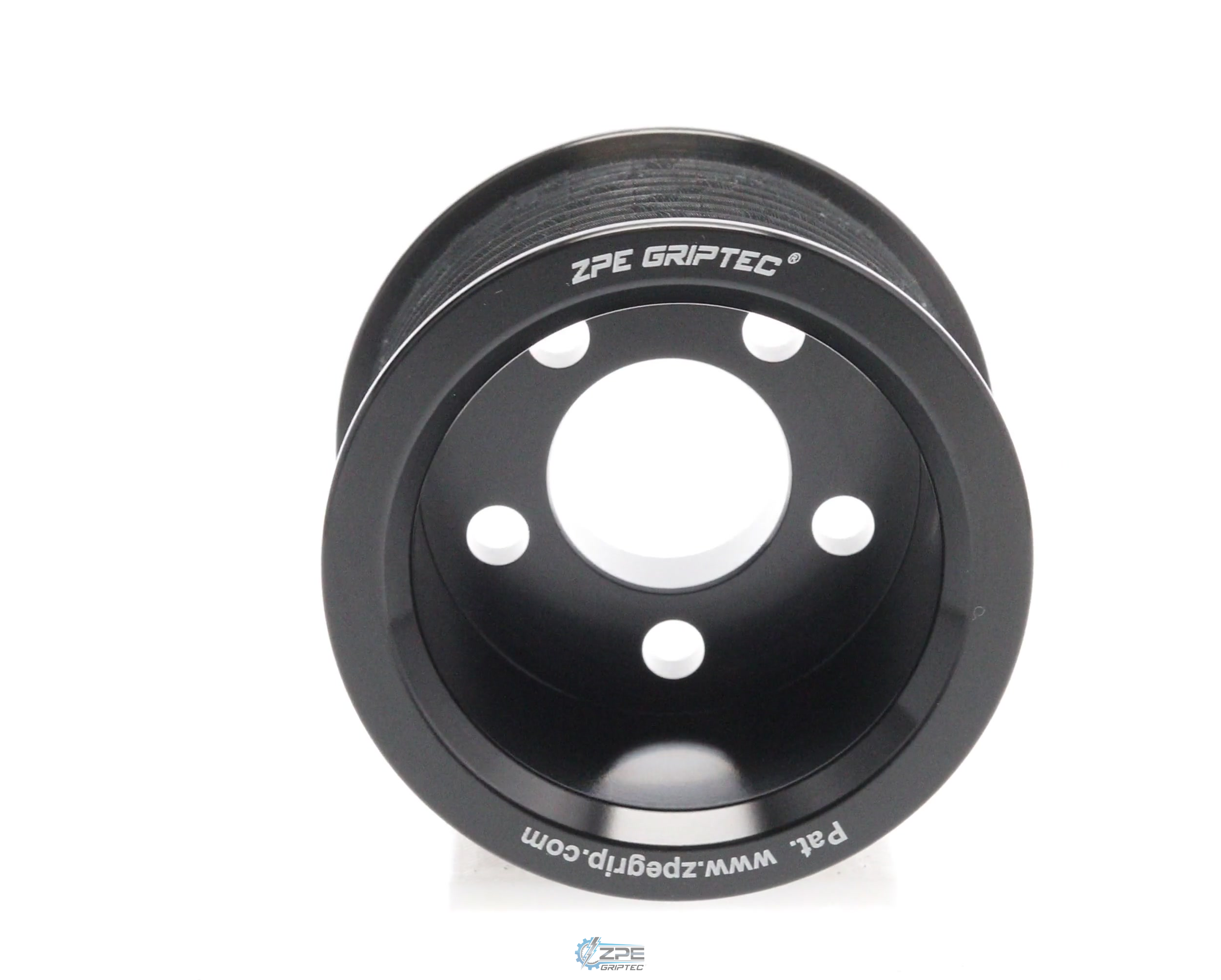 2.50" 10 Rib ZPE GripTec® Whipple 5 Bolt L3V-A Black Pulley Only