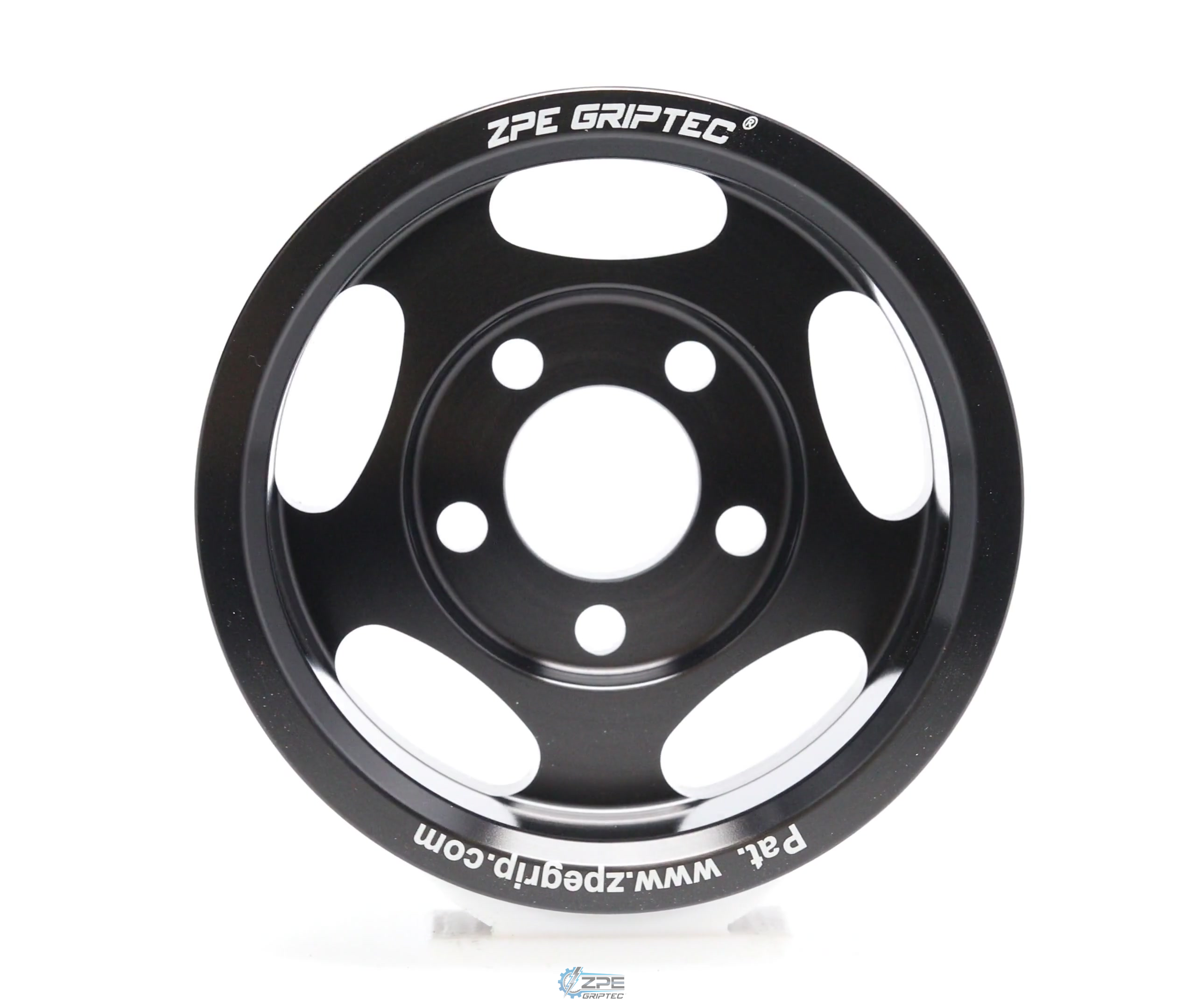 3.75" 8 Rib ZPE GripTec® Whipple 5 Bolt L3V-A Black Pulley Only