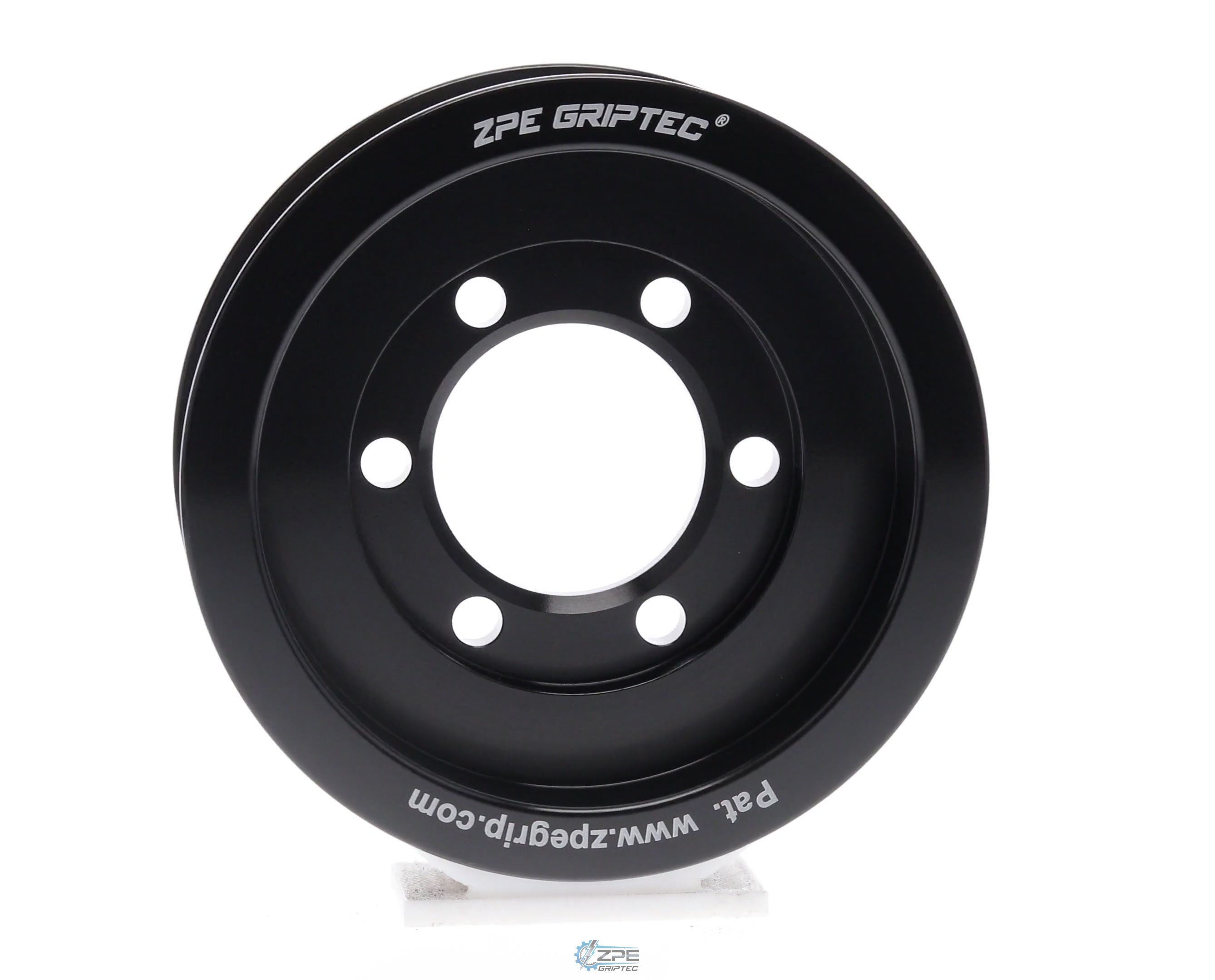 3.625" 6 Rib ZPE GripTec® 2pc Vortech YSi/JT/V3 L3 Black Pulley Only