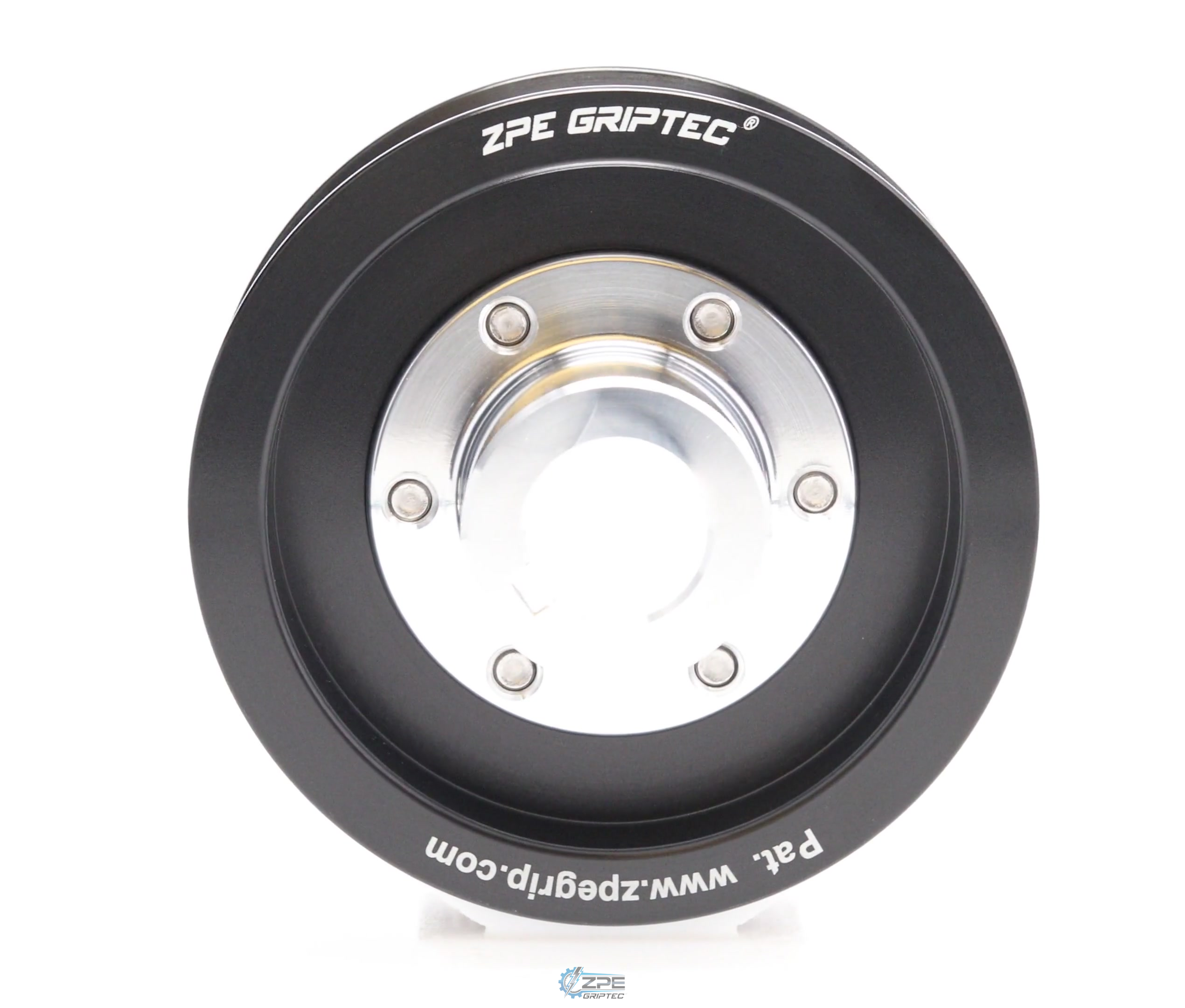 3.50" 6 Rib ZPE GripTec® 2pc Vortech YSi/JT/V3 L3 Black Pulley & Hub Kit