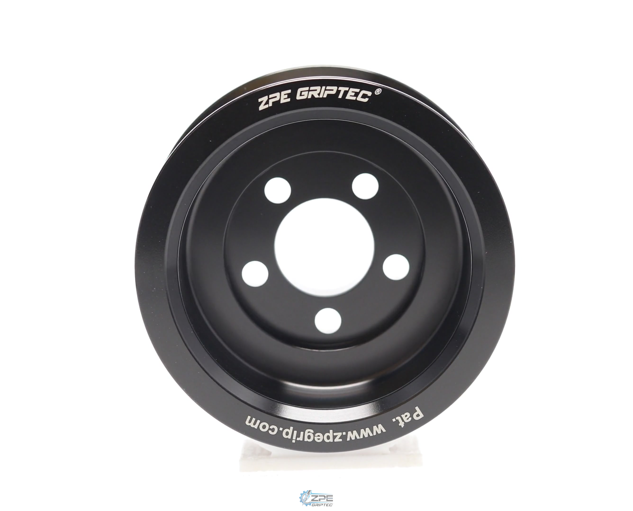 3.375" 10 Rib ZPE GripTec® Whipple 5 Bolt L3V-A Black Pulley Only