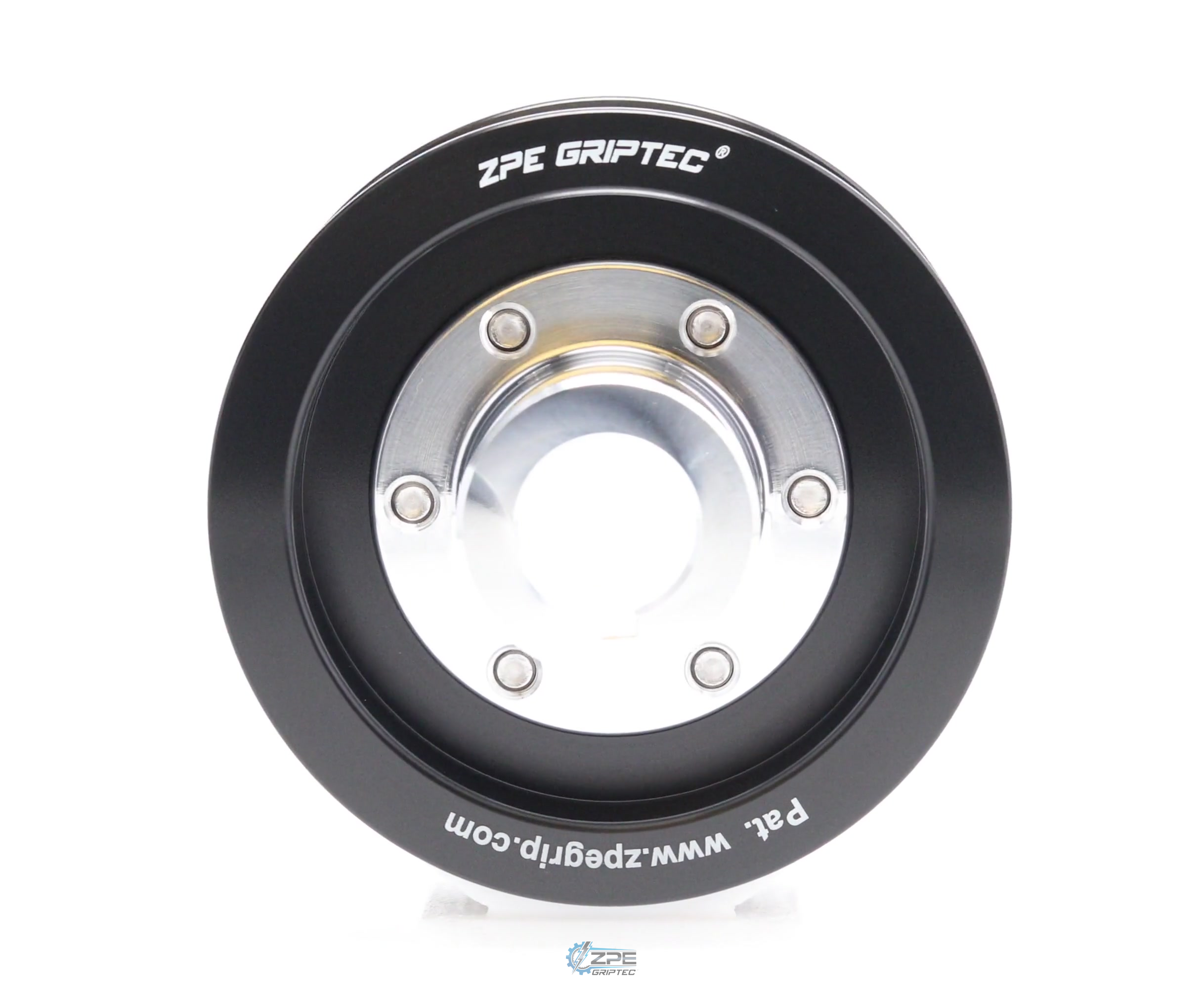 3.375" 6 Rib ZPE GripTec® 2pc Vortech YSi/JT/V3 L3 Black Pulley & Hub Kit
