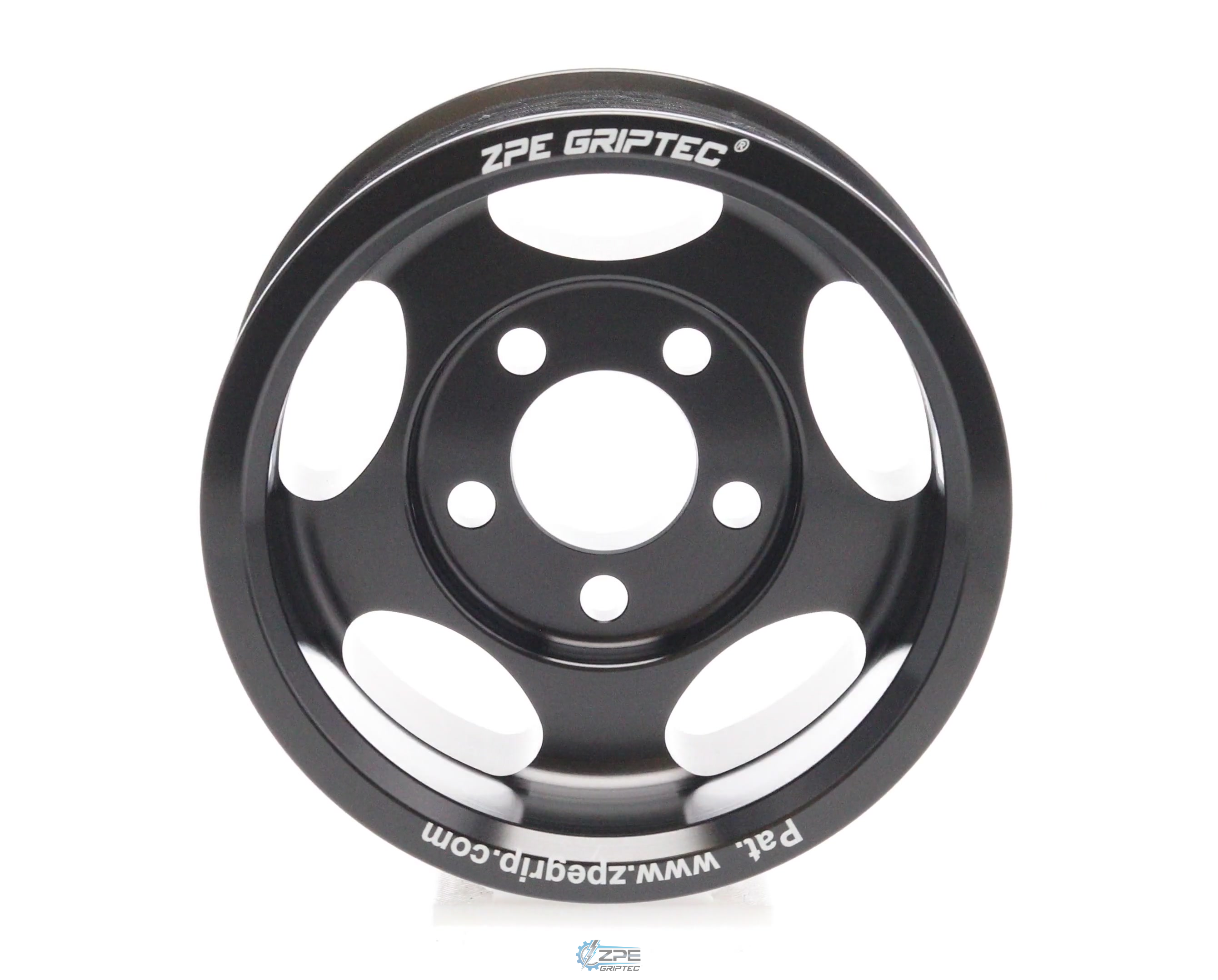 3.875" 10 Rib ZPE GripTec® Whipple 5 Bolt L3V-A Black Pulley Only