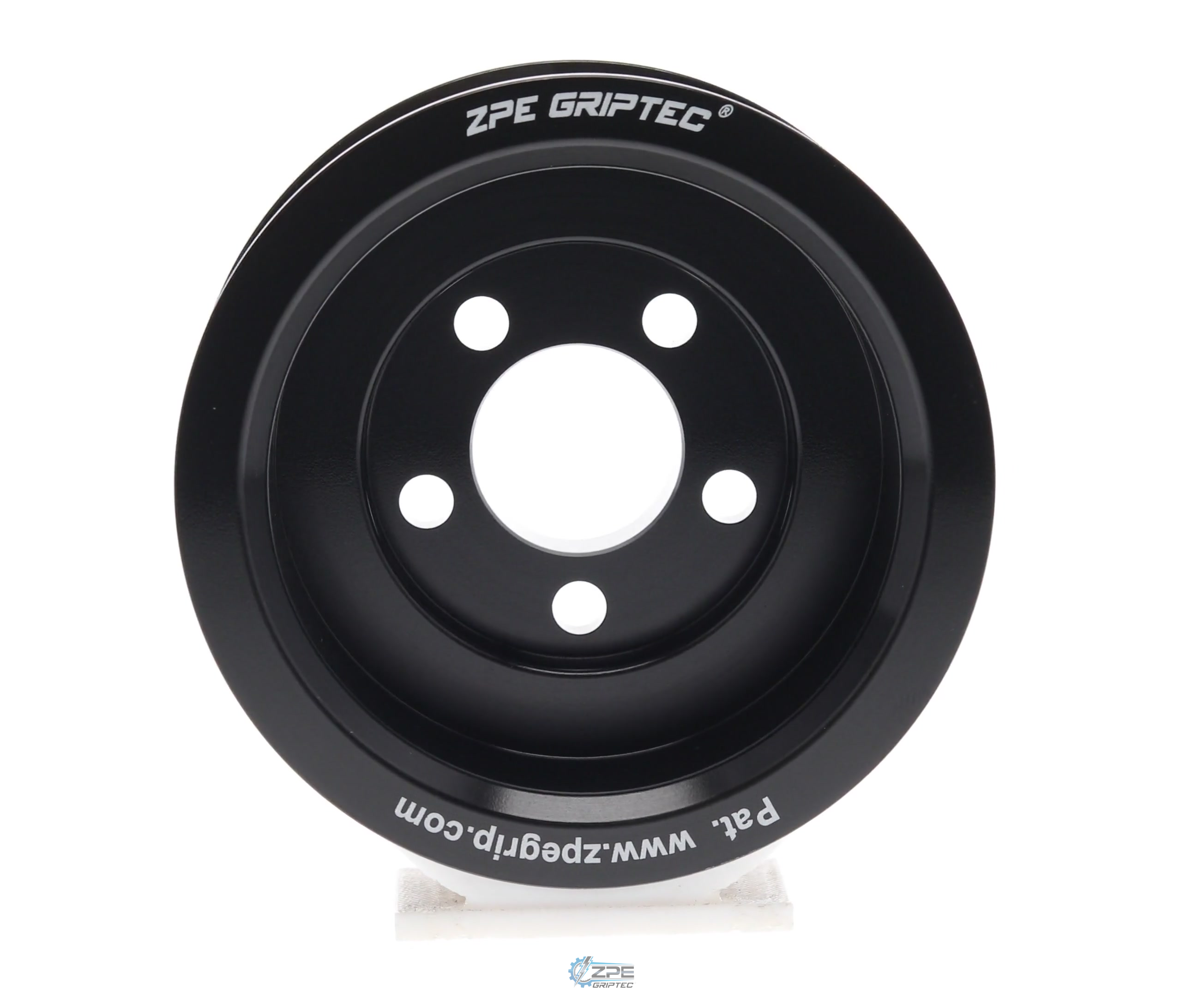 3.375" 8 Rib ZPE GripTec® Whipple 5 Bolt L3V-A Black Pulley Only