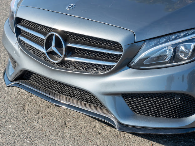 2015-2018 W205 Mercedes C-Class AMG Sport CARBON FIBER Front Bumper Lower Lip Splitter Ground Effects