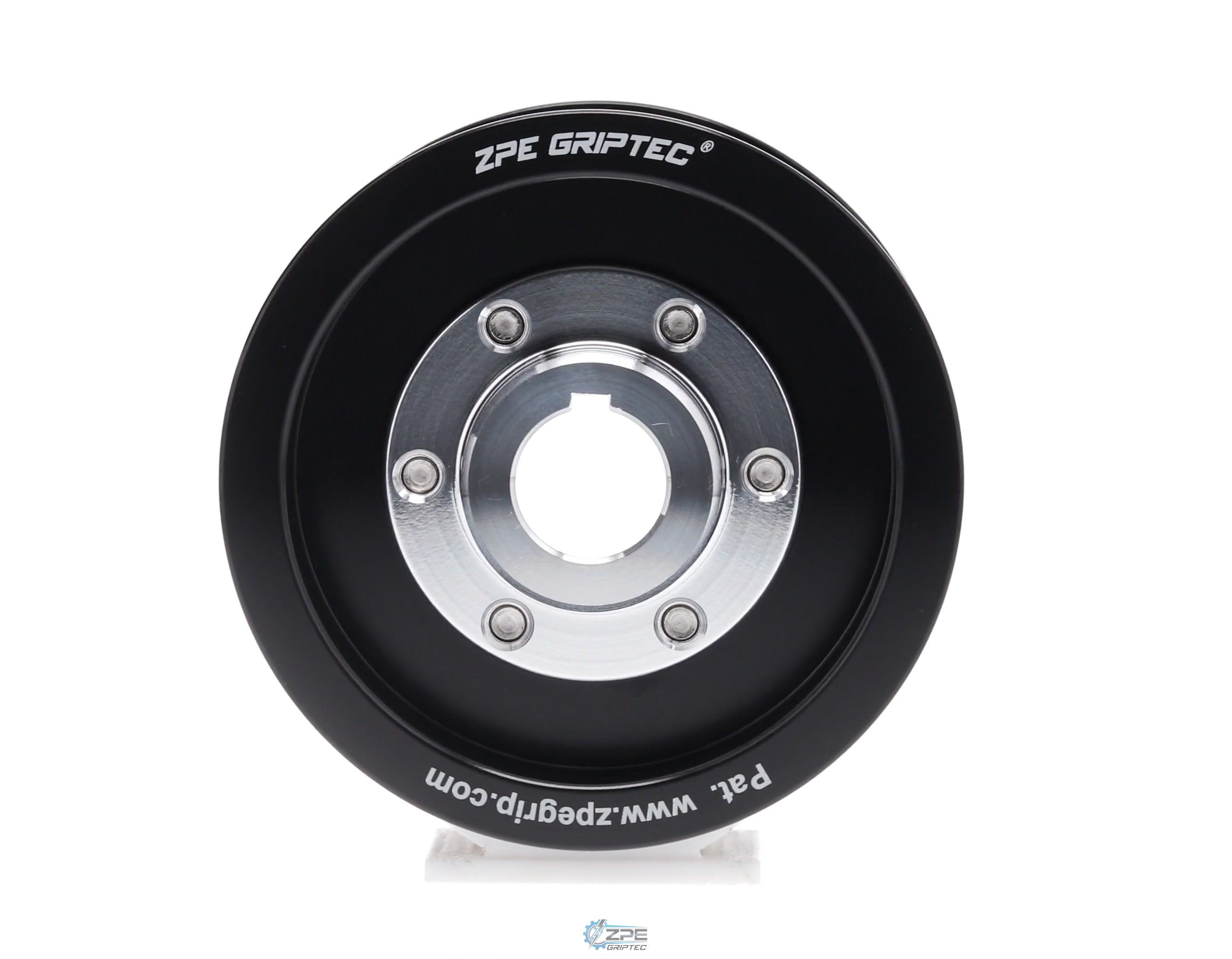3.60" 8 Rib ZPE GripTec® 2pc Vortech YSi/JT/V3 L3 Black Pulley & Hub Kit