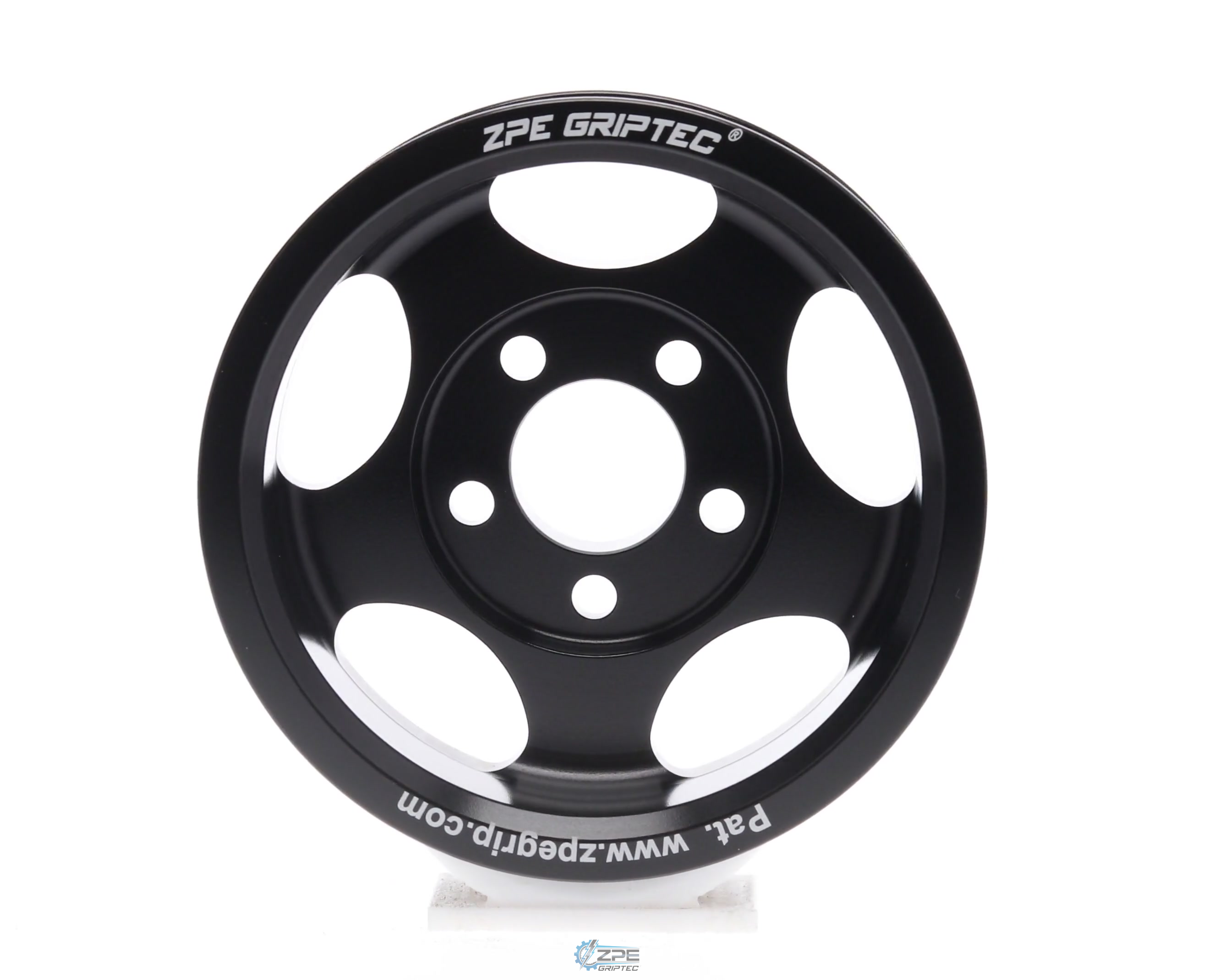 4.00" 6 Rib ZPE GripTec® Whipple 5 Bolt L3V-A Black Pulley Only