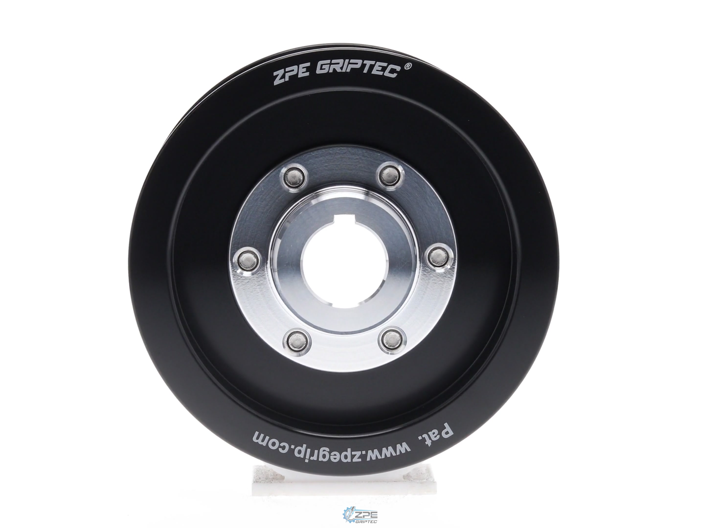 3.80" 8 Rib ZPE GripTec® 2pc Vortech YSi/JT/V3 L3 Black Pulley & Hub Kit