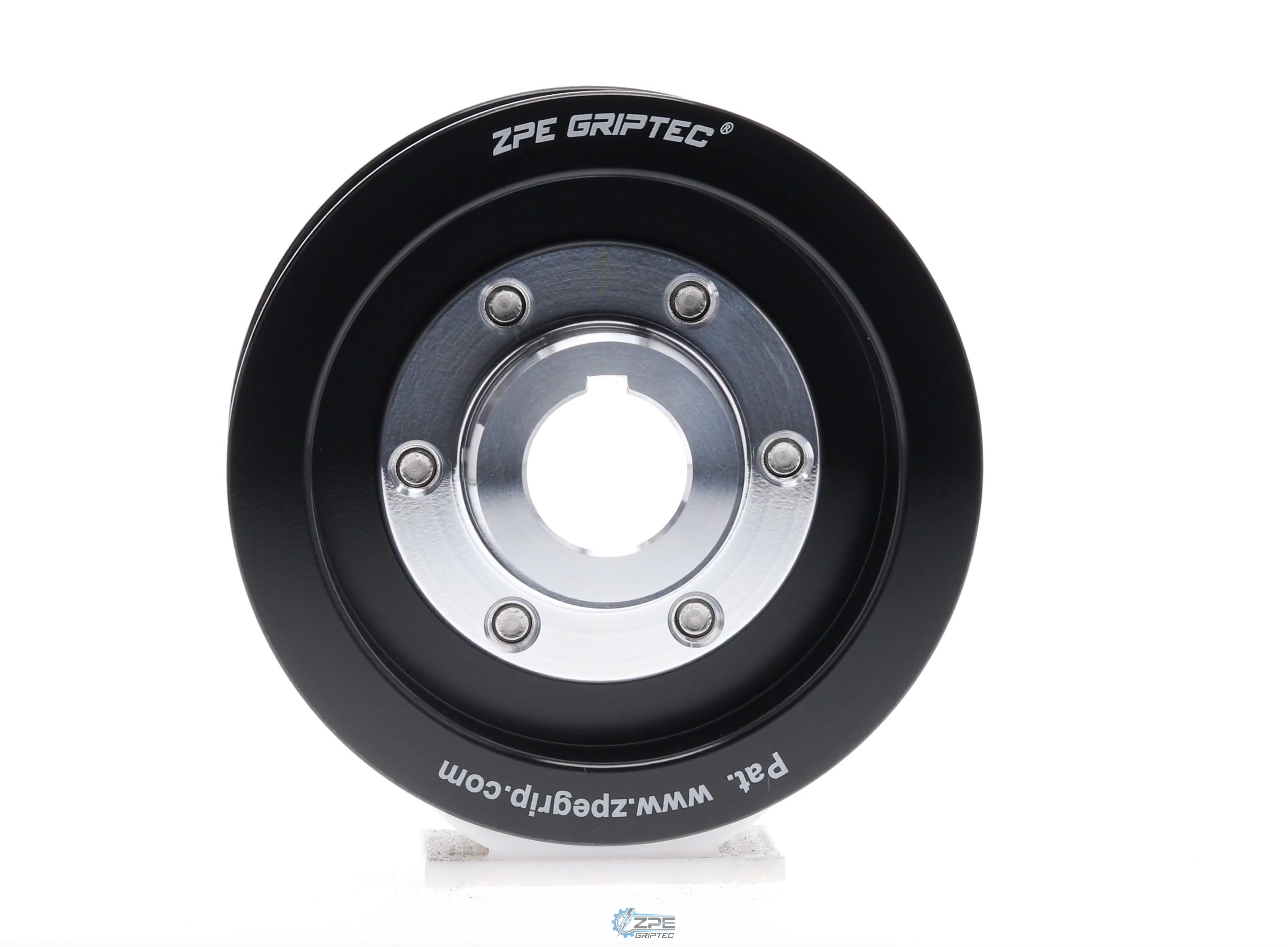 3.42" 6 Rib ZPE GripTec® 2pc Vortech YSi/JT/V3 L3 Black Pulley & Hub Kit
