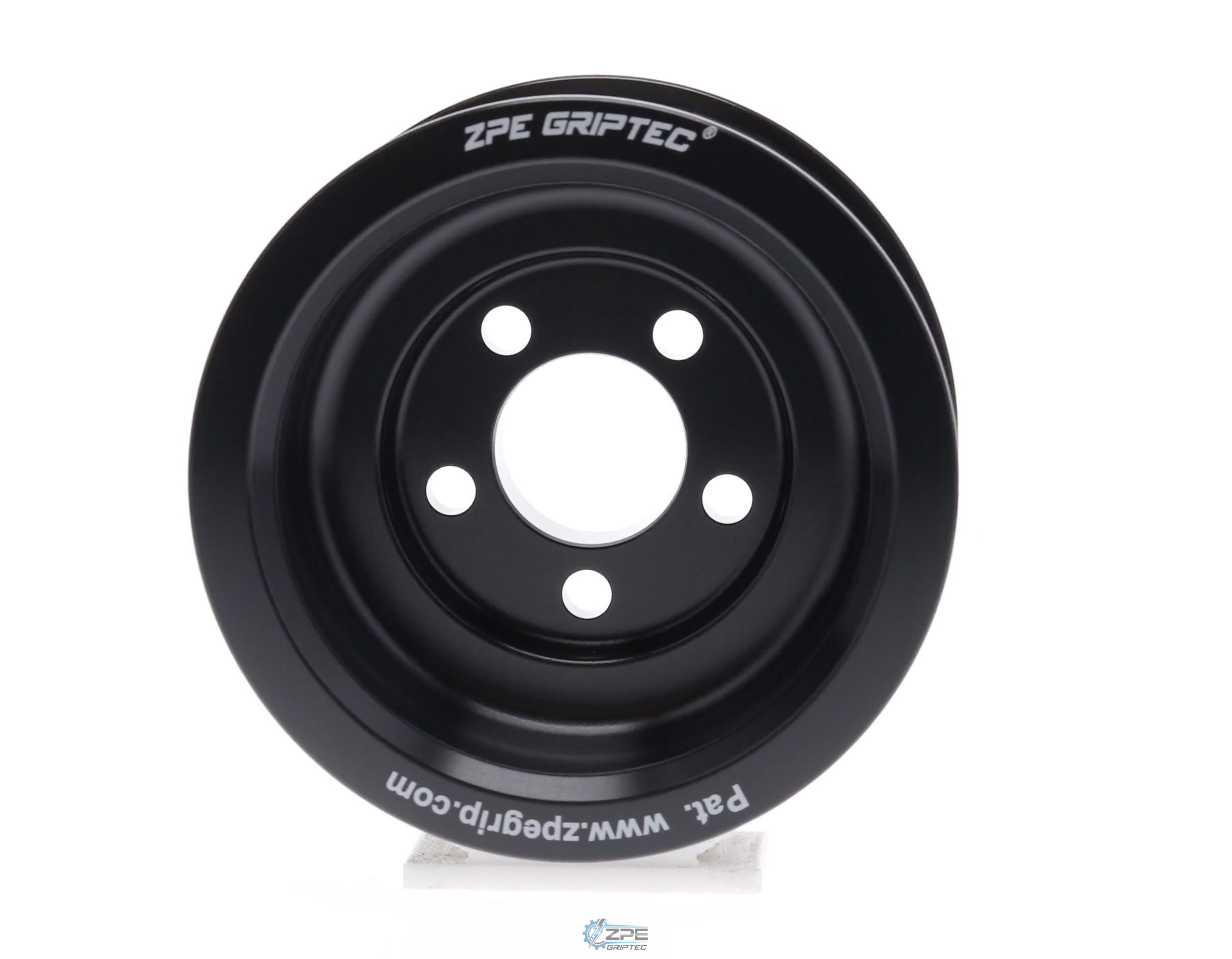 3.50" 12 Rib ZPE GripTec® Whipple 5 Bolt L3V-A Black Pulley Only