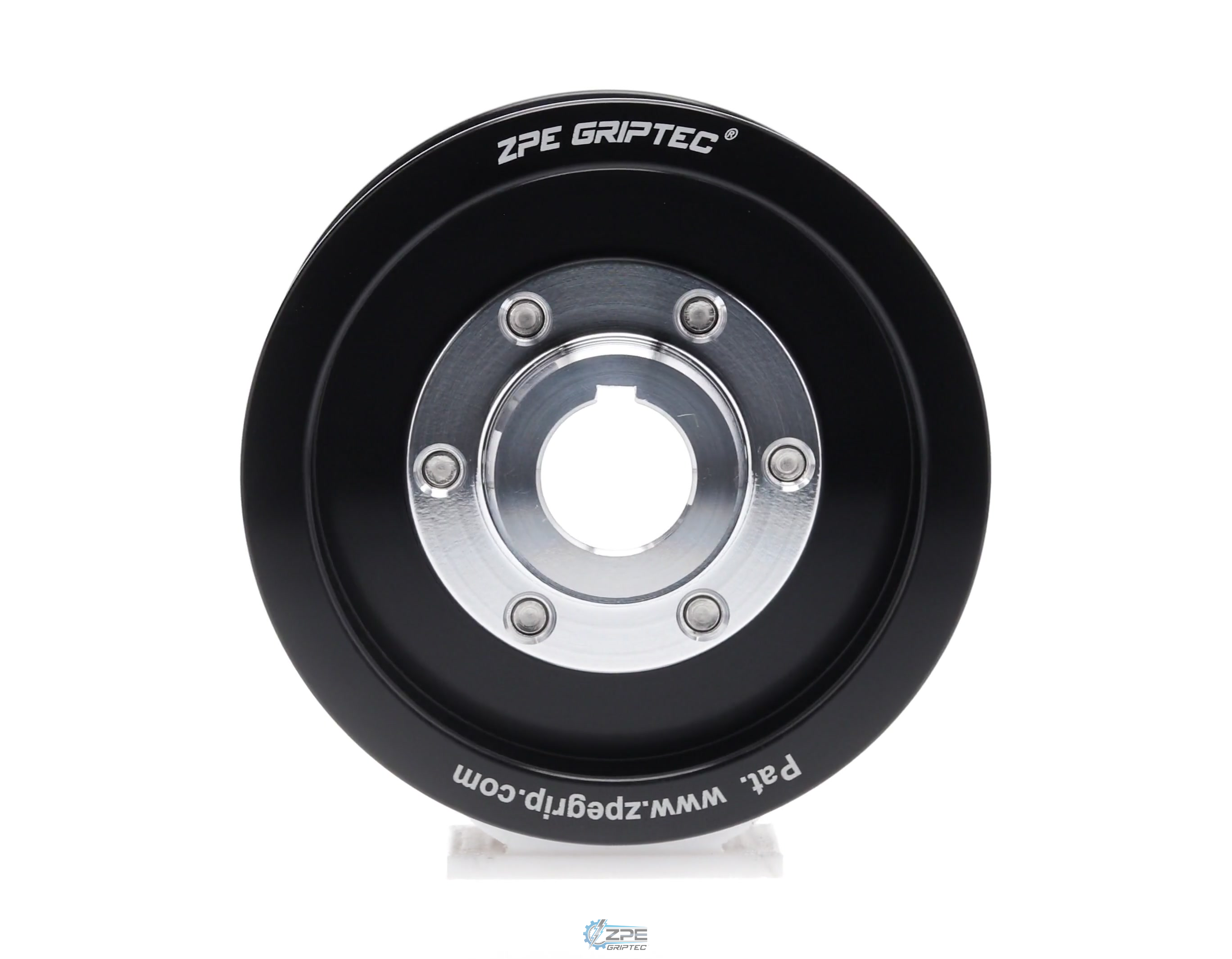 3.625" 8 Rib ZPE GripTec® 2pc Vortech YSi/JT/V3 L3 Black Pulley & Hub Kit