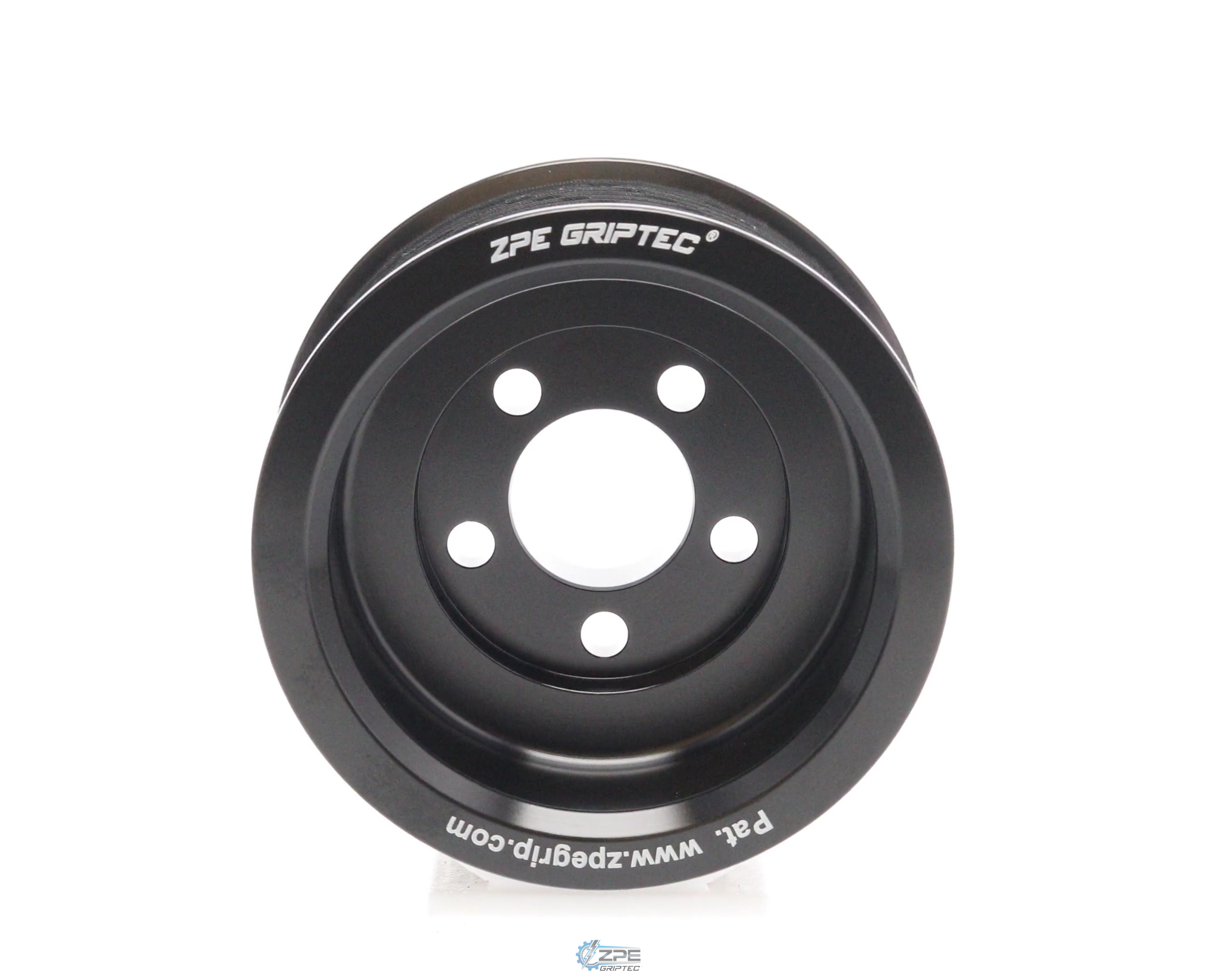 3.35" 10 Rib ZPE GripTec® Whipple 5 Bolt L3V-A Black Pulley Only