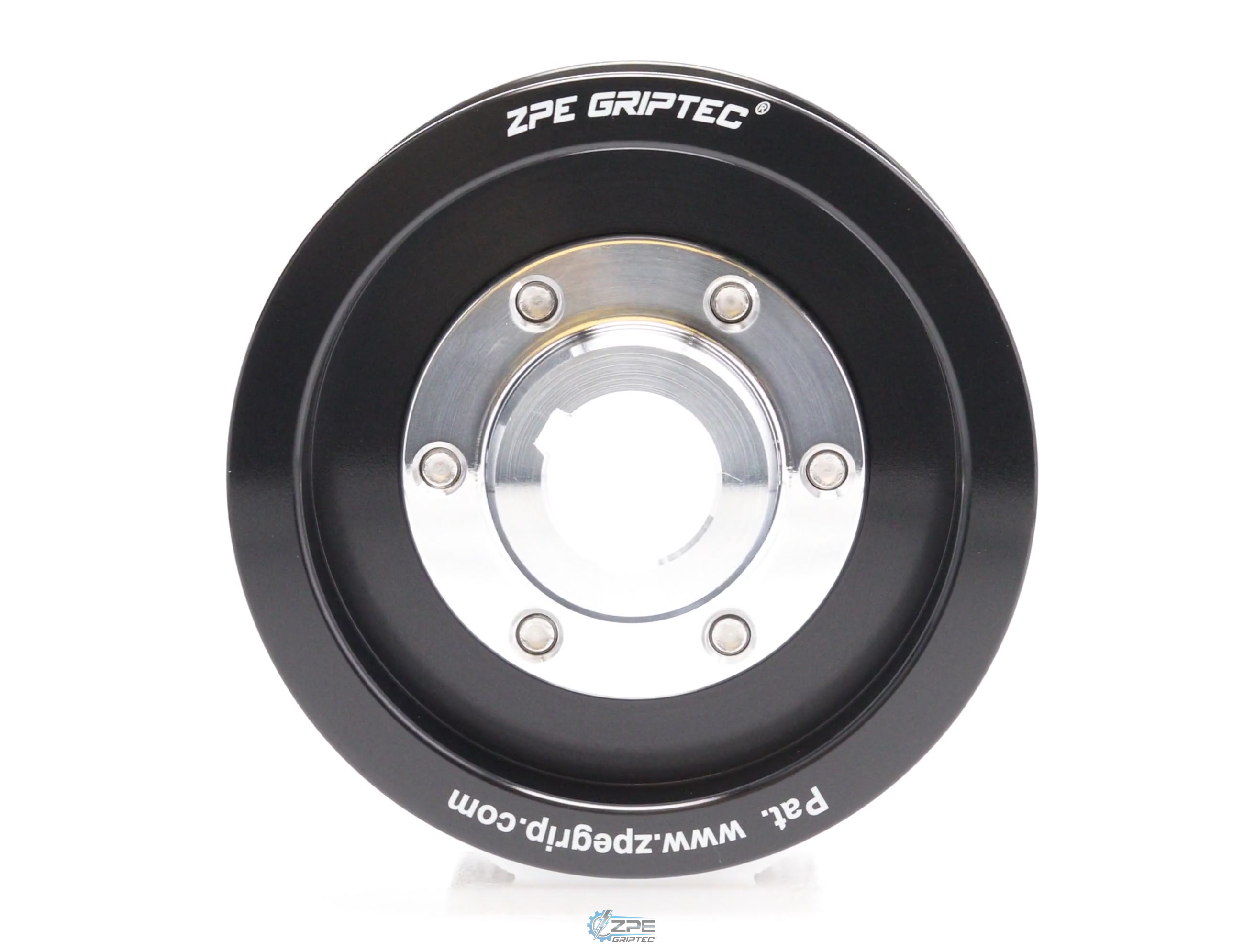 3.50" 8 Rib ZPE GripTec® 2pc Vortech YSi/JT/V3 L3 Black Pulley & Hub Kit