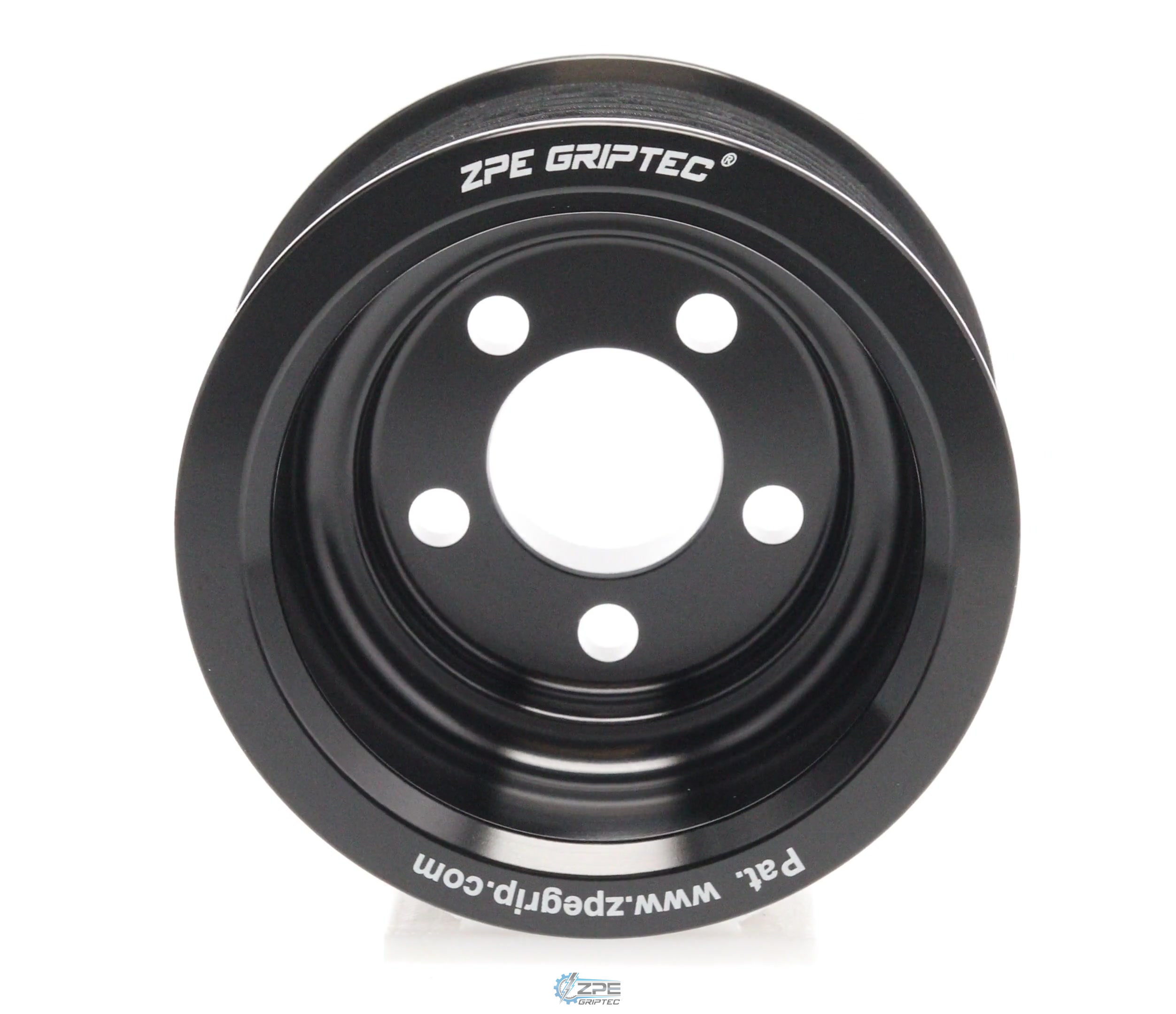 3.125" 10 Rib ZPE GripTec® Whipple 5 Bolt L3V-A Black Pulley Only